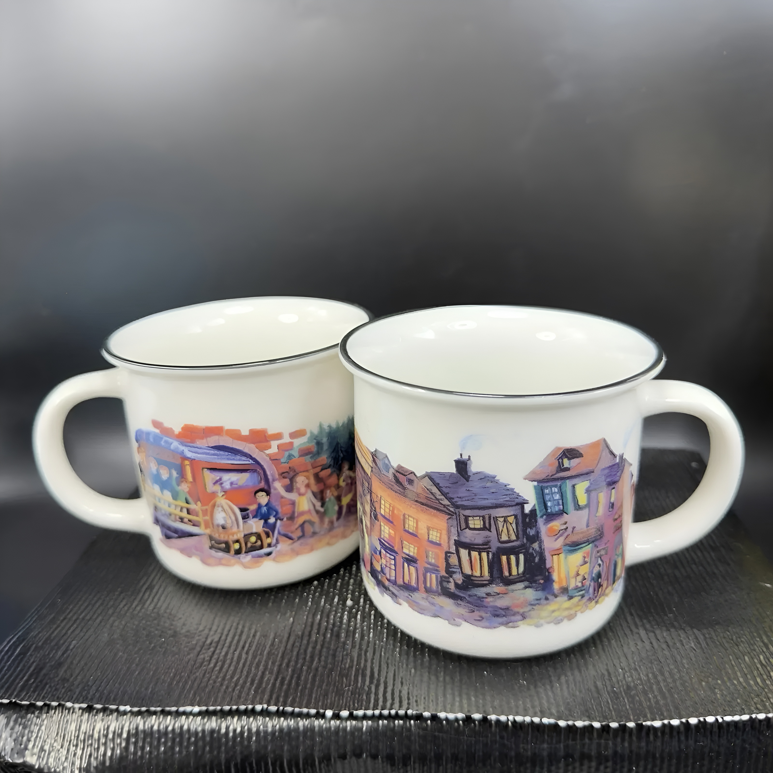 Cara Kozik Harry Potter Ceramic Coffee Mugs Cups Set 2