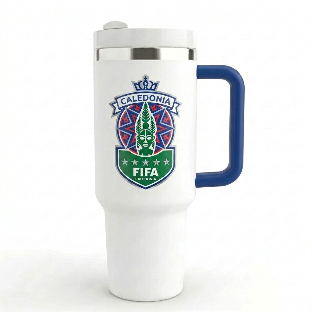 FIFA 2026 Caledonia Soccer Sports Themed 40oz Tumbler With Straw And Lid