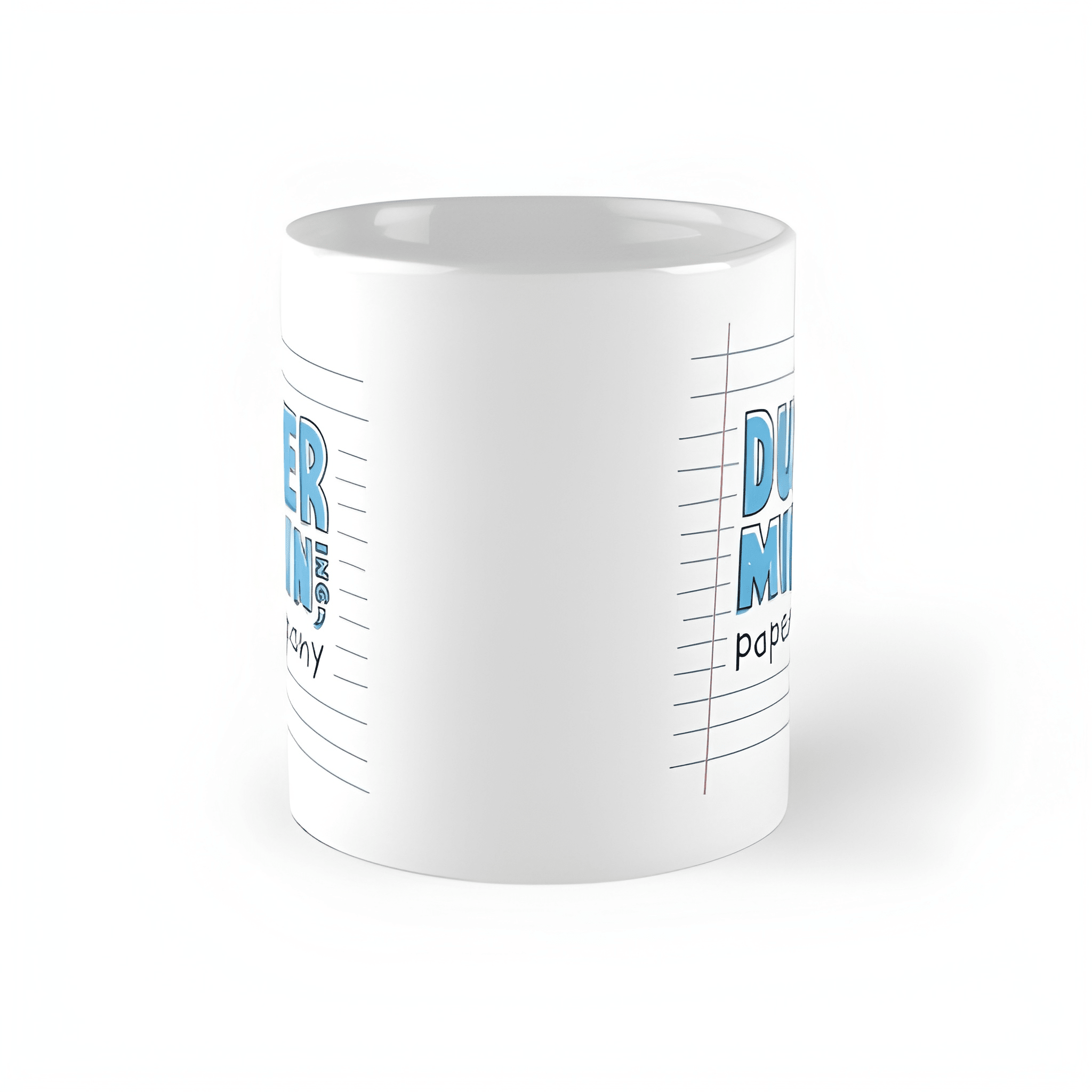 Dunder Mifflin Notebook Paper Logo Ceramic Mug