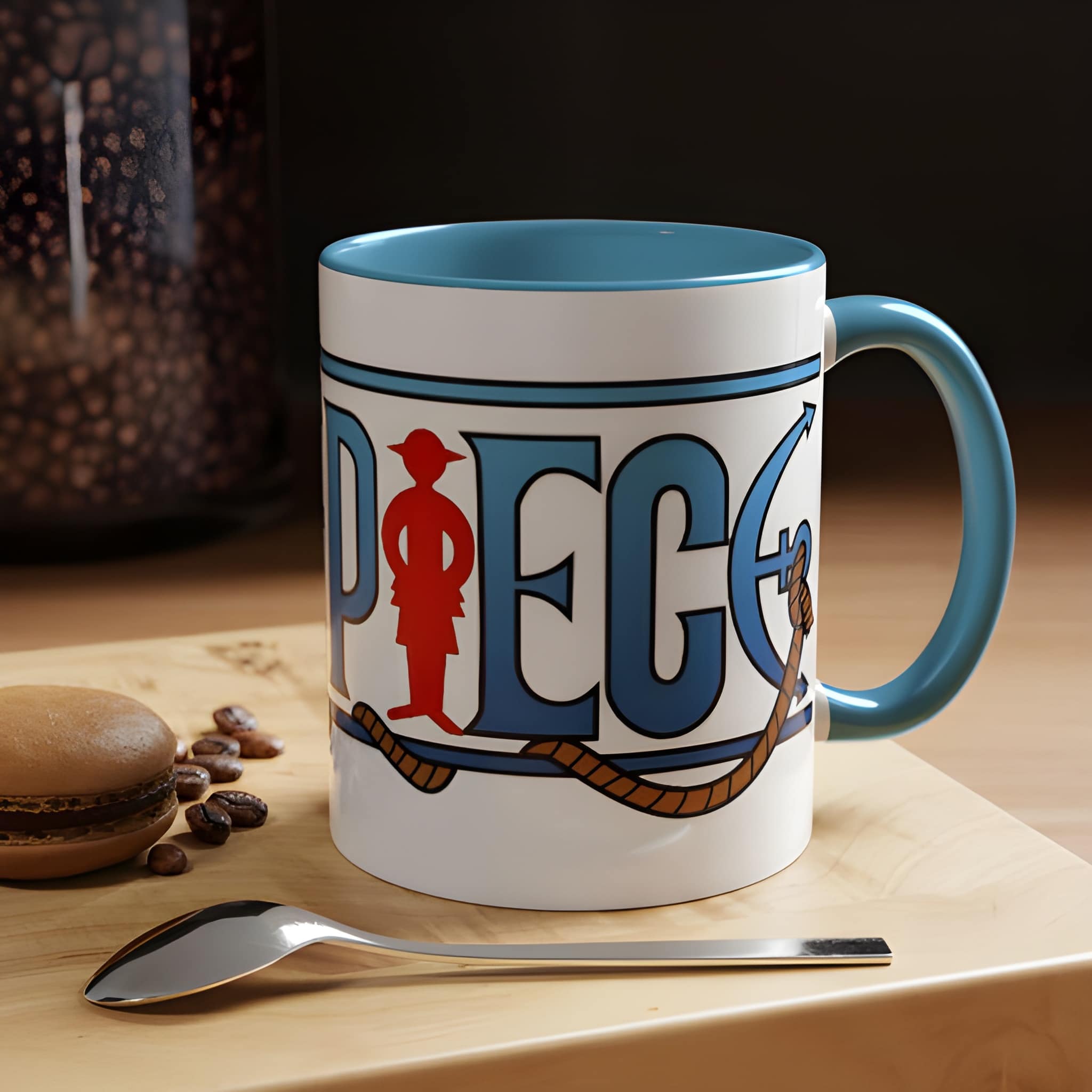 One Piece Accent Coffee Mug | Anime Fun Mug for Coffee Lovers, 11oz, 15oz, Grand Line Brew One Piece Mug | Durable Ceramic Tea Cup
