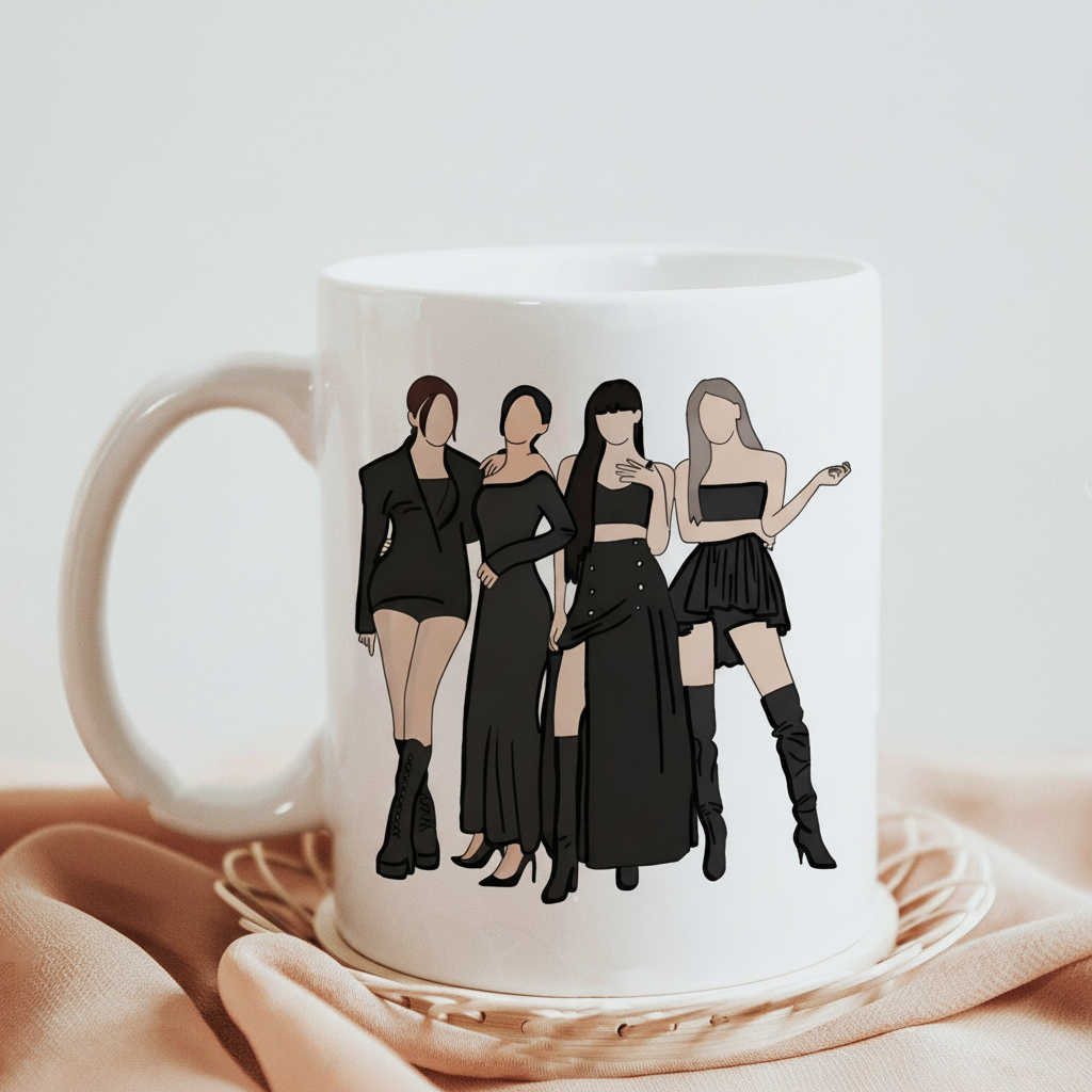 Black Pink Kpop Ceramic Coffee Mug