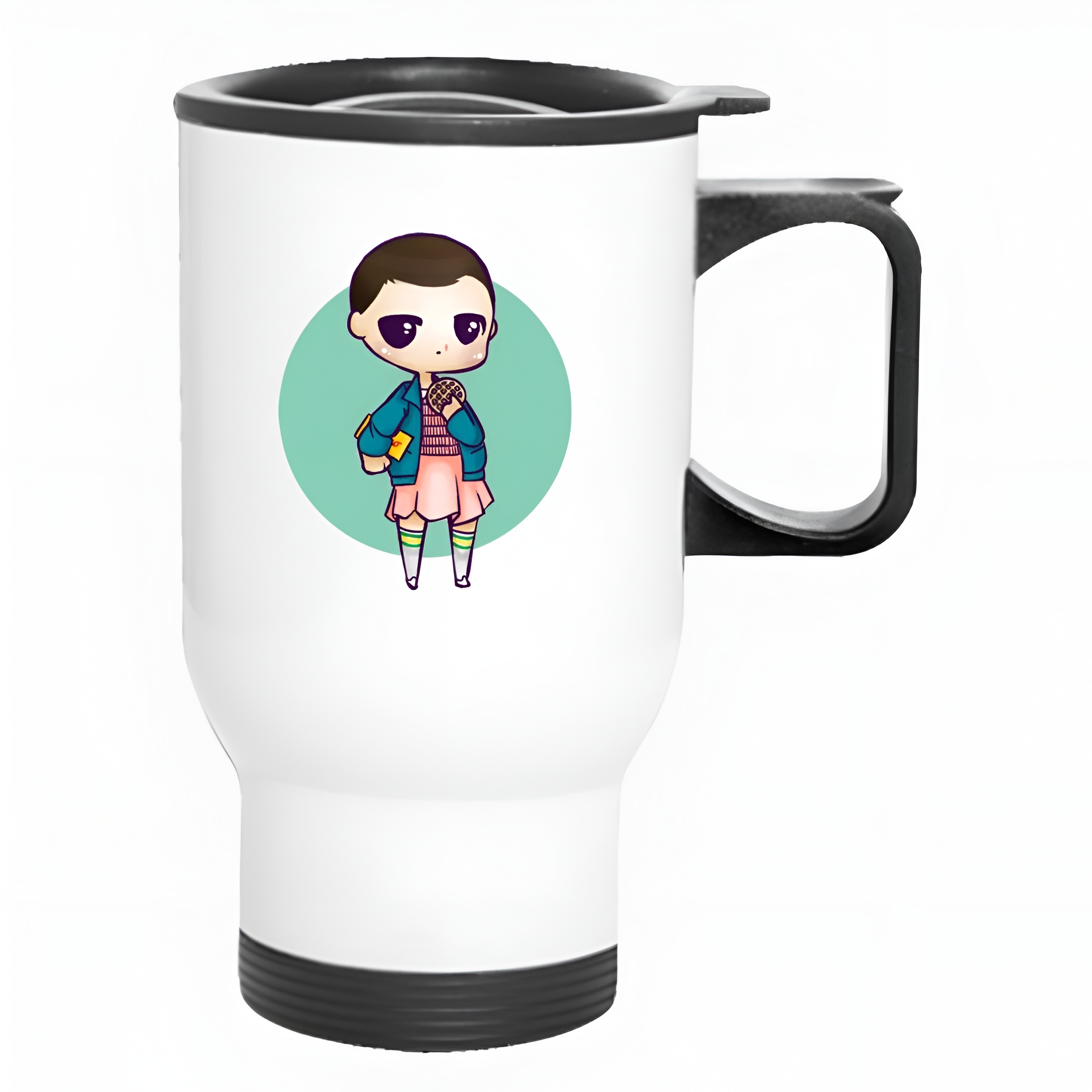 Stranger Things Cute Eleven Hand Draw Design on Coffee Mug