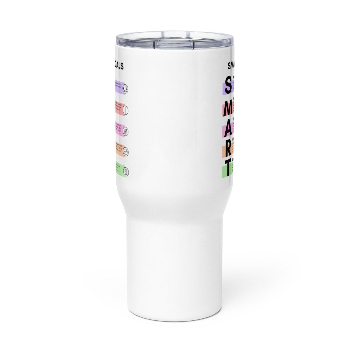 SMART Goals Printed Travel Mugs With Motivational Design - Inspire Cups