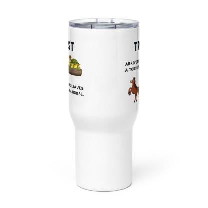 Trust Quote Mug – Tortoise & Horse Message | Durable Travel Cup - Inspire Cups