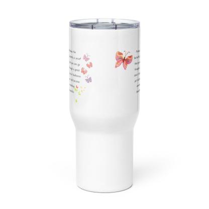 Butterfly Travel Mug – Inspirational Quote on Growth - Inspire Cups