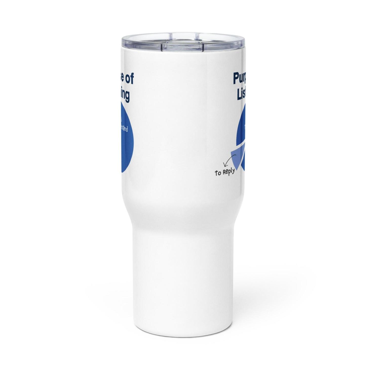 Listening Mug – Printed Travel Cup with Pie Chart Design - Inspire Cups