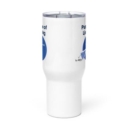 Listening Mug – Printed Travel Cup with Pie Chart Design - Inspire Cups