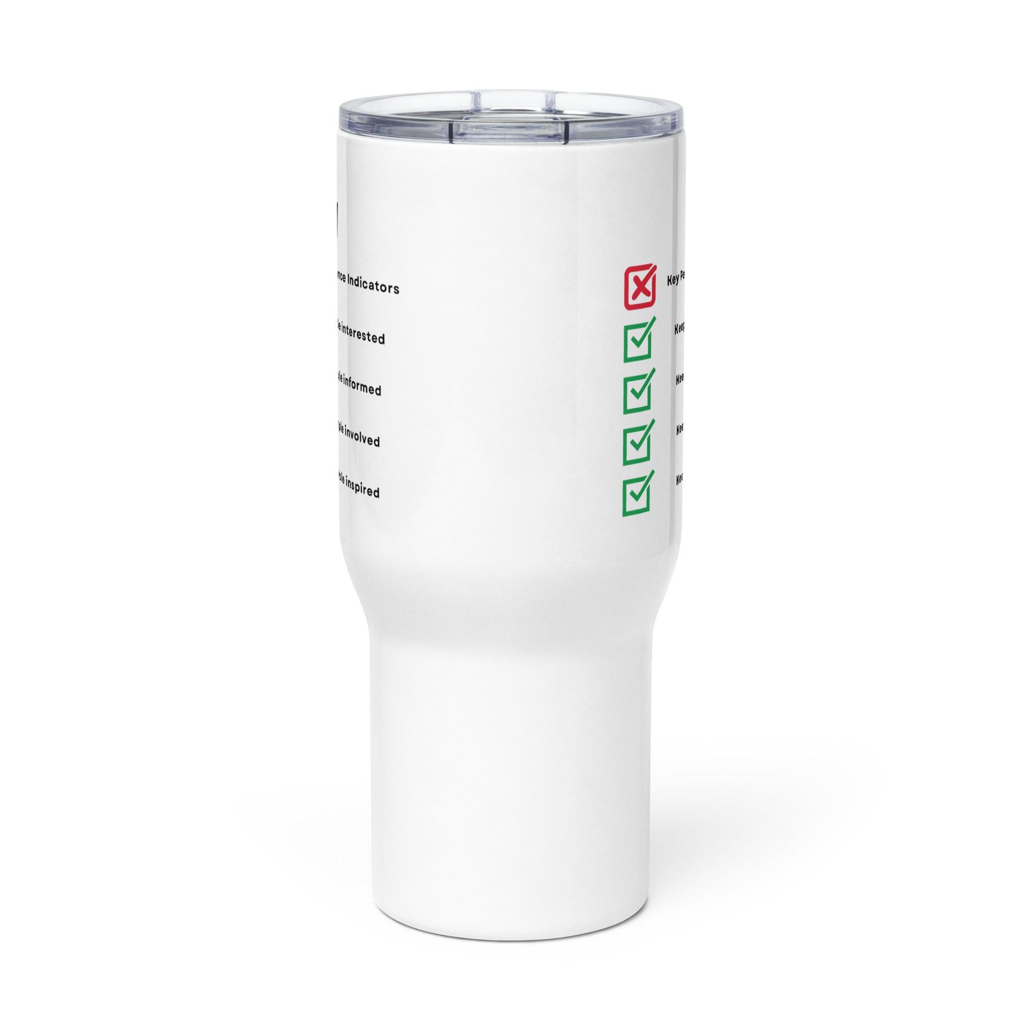 Key Performance Indicators Printed Travel Mug With Modern Design - Inspire Cups