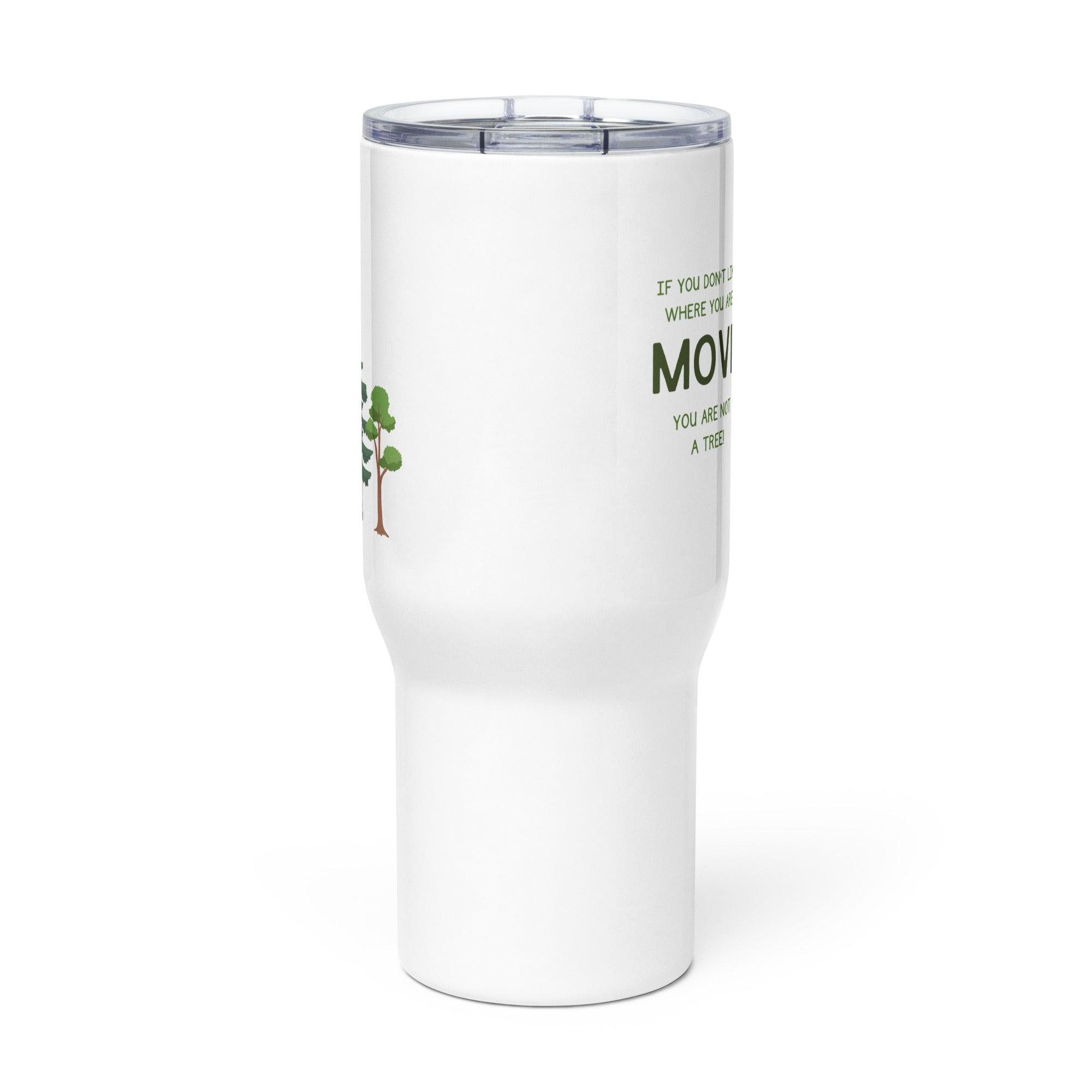 Move Forward Printed Travel Mug With Insulated Stainless Design - Inspire Cups
