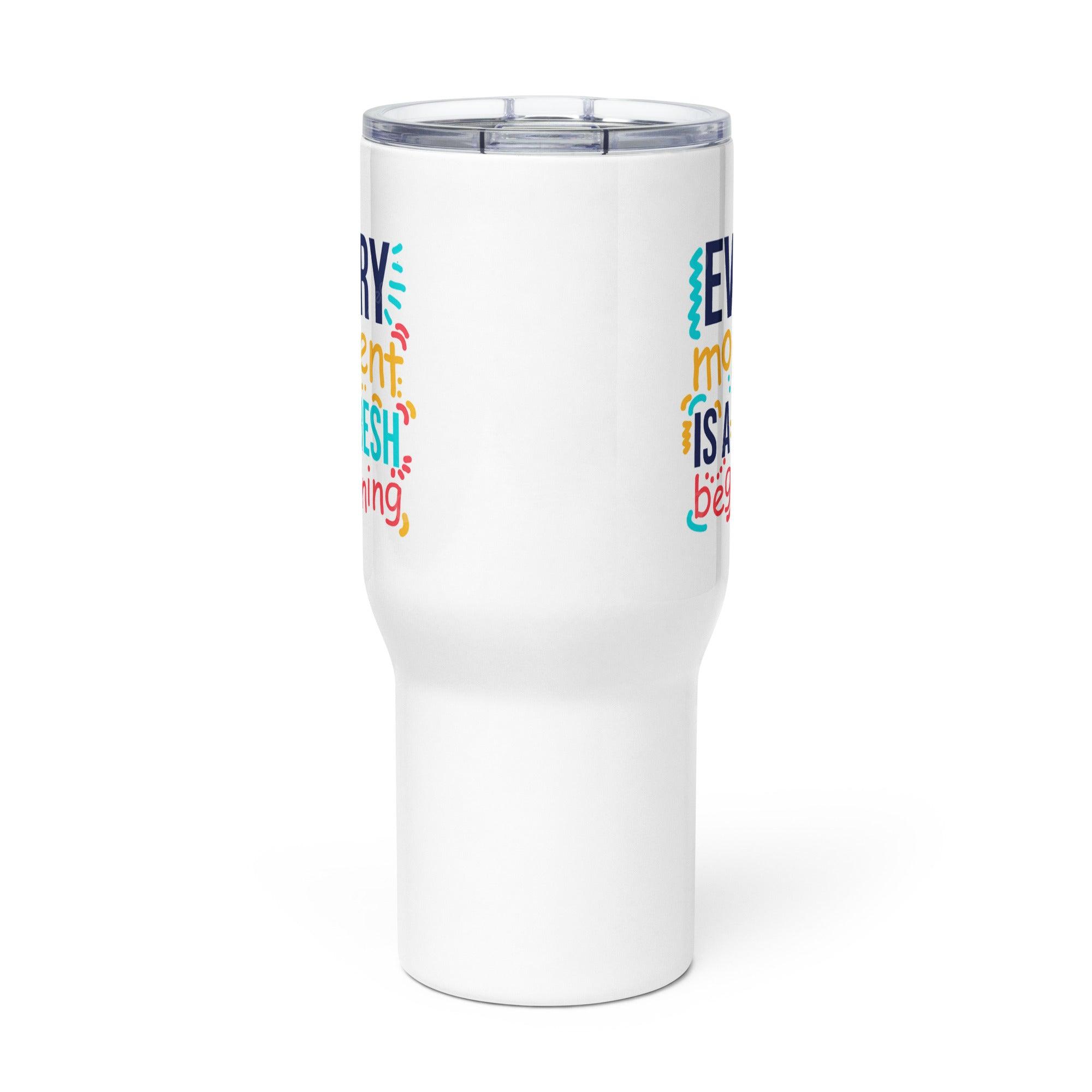 Bright Inspirational Printed Travel Mug For New Beginnings - Inspire Cups