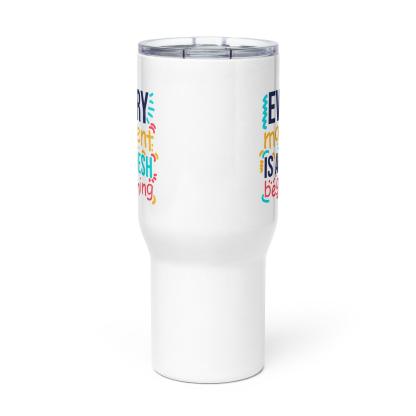 Bright Inspirational Printed Travel Mug For New Beginnings - Inspire Cups