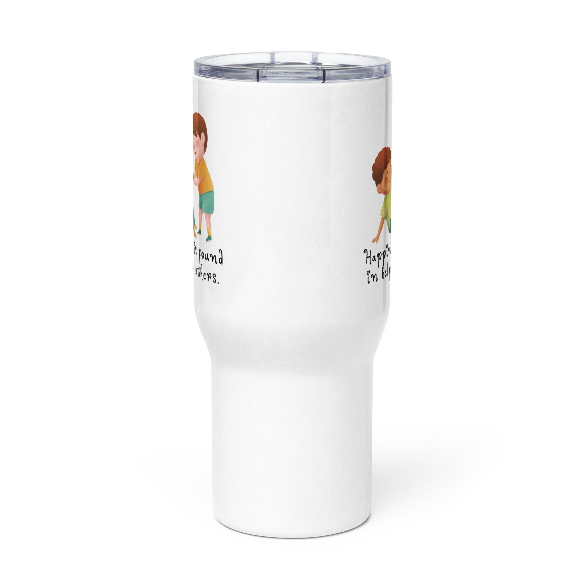 Happiness Inspirational Printed Travel Mug With Sleek Design - Inspire Cups