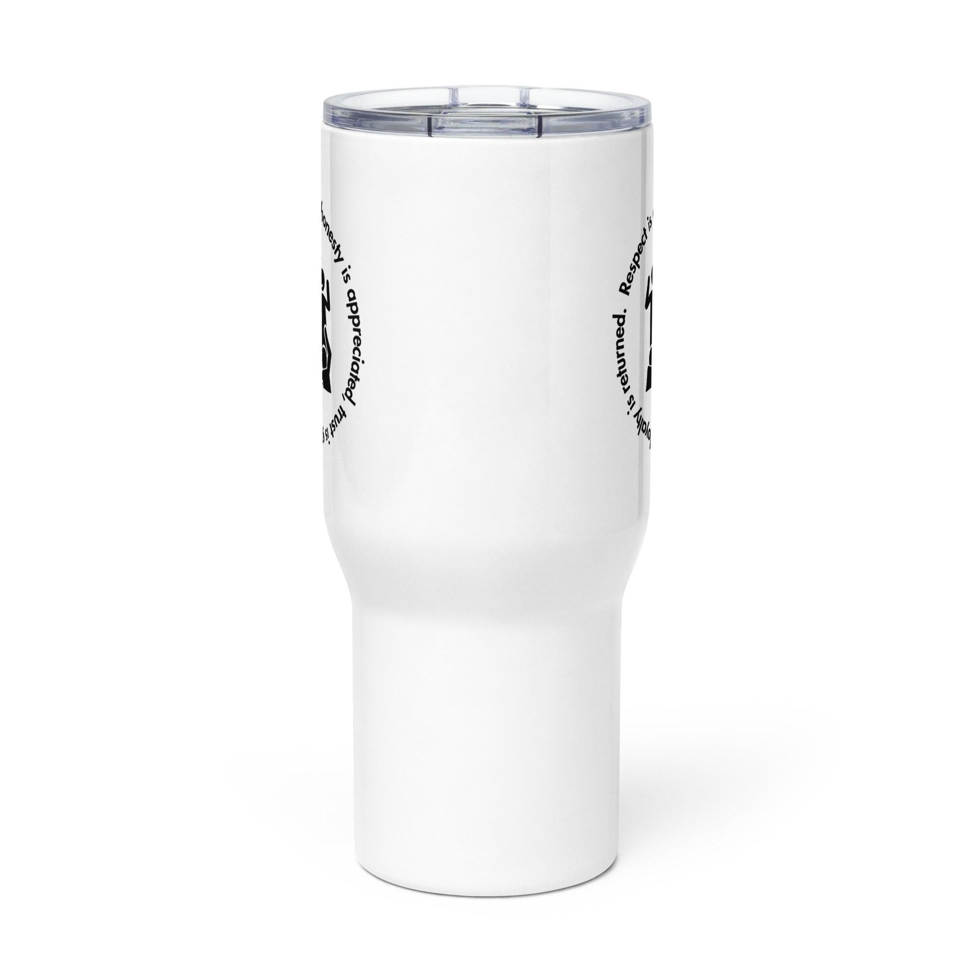 Printed Motivational Travel Mug with Monochrome Design - Inspire Cups