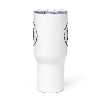 Printed Motivational Travel Mug with Monochrome Design - Inspire Cups