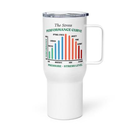 Stress Curve Printed Travel Mug With Graph Design And Spill-Proof Lid - Inspire Cups
