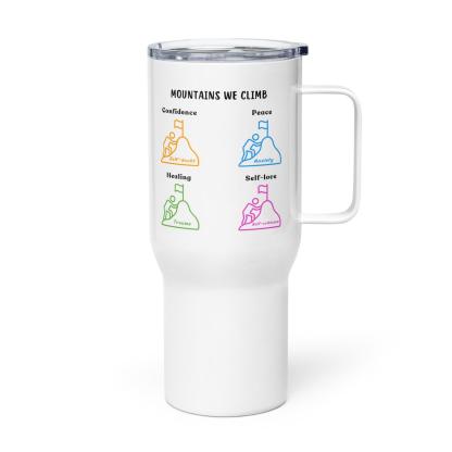 Mountains We Climb Printed Travel Mug Highlights Six Pillars - Inspire Cups