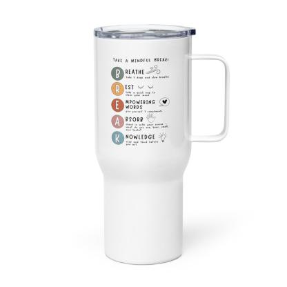 Take A Break Printed Travel Mugs With Insulated Sip Saving Performance - Inspire Cups