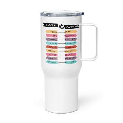 Leaders Vs Managers Travel Mug Highlights Key Traits For Growth - Inspire Cups
