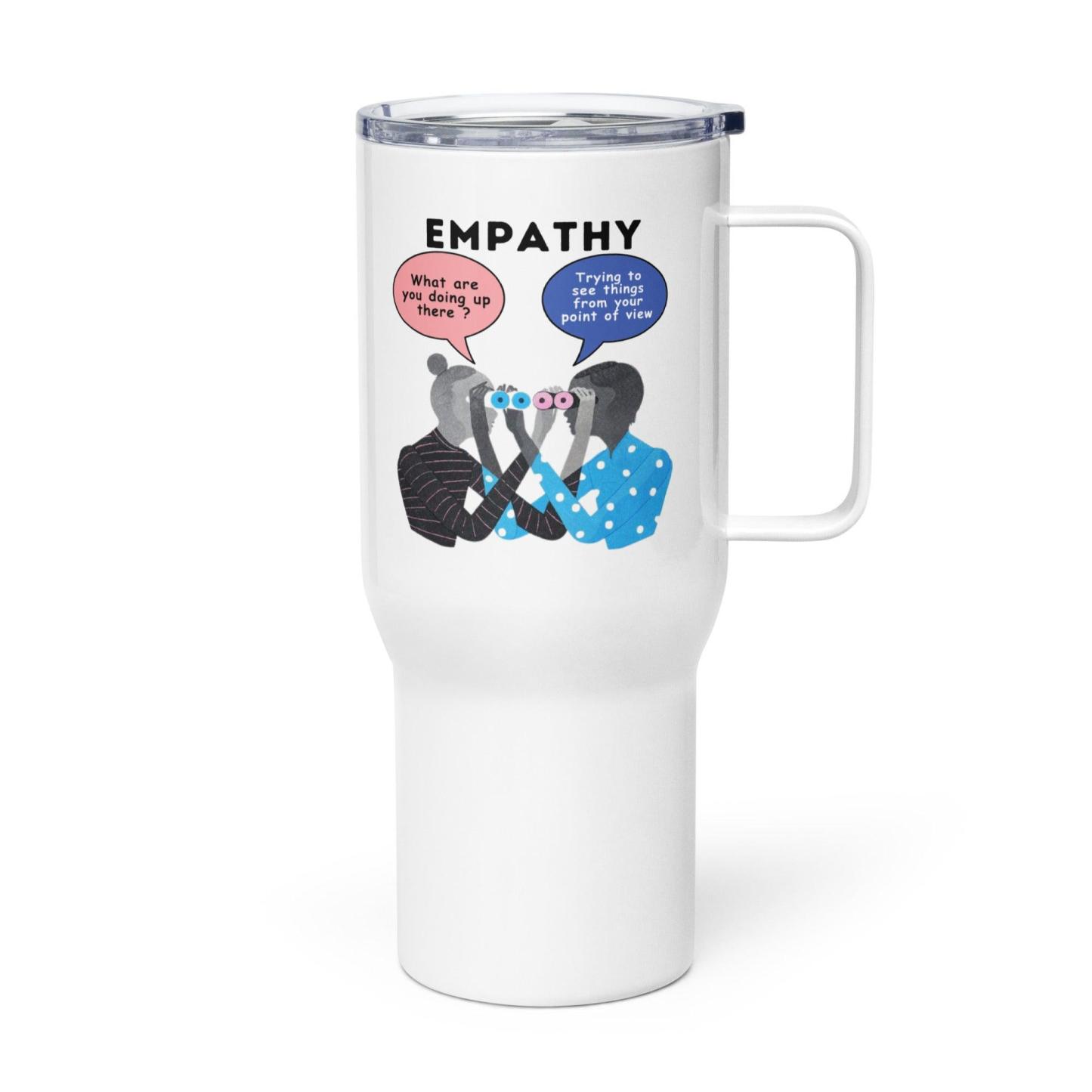 Empathy Printed Travel Mug With Insulated Body And Spill-Proof Lid - Inspire Cups