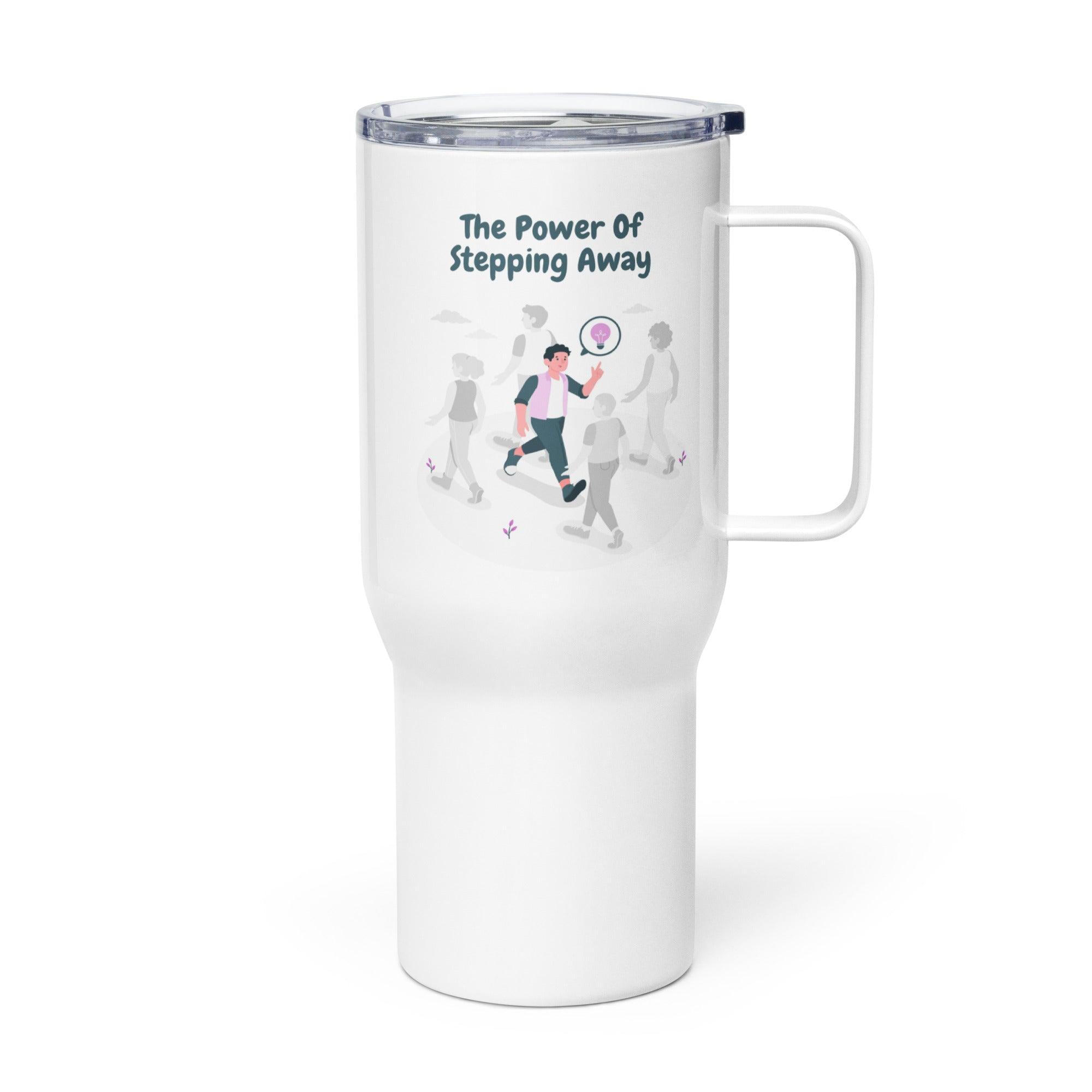 Stepping Away Printed Travel Mugs With Spill-Proof Lid - Inspire Cups