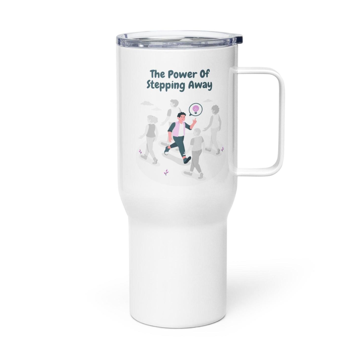 Stepping Away Printed Travel Mugs With Spill-Proof Lid - Inspire Cups