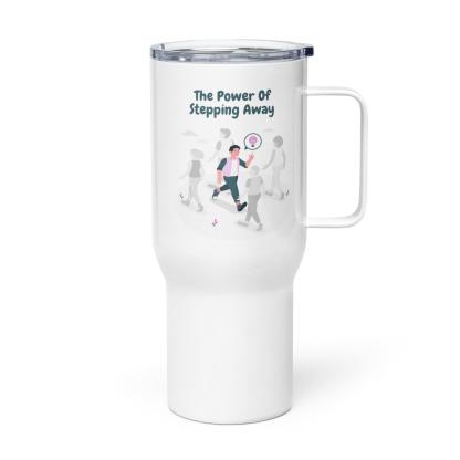 Stepping Away Printed Travel Mugs With Spill-Proof Lid - Inspire Cups