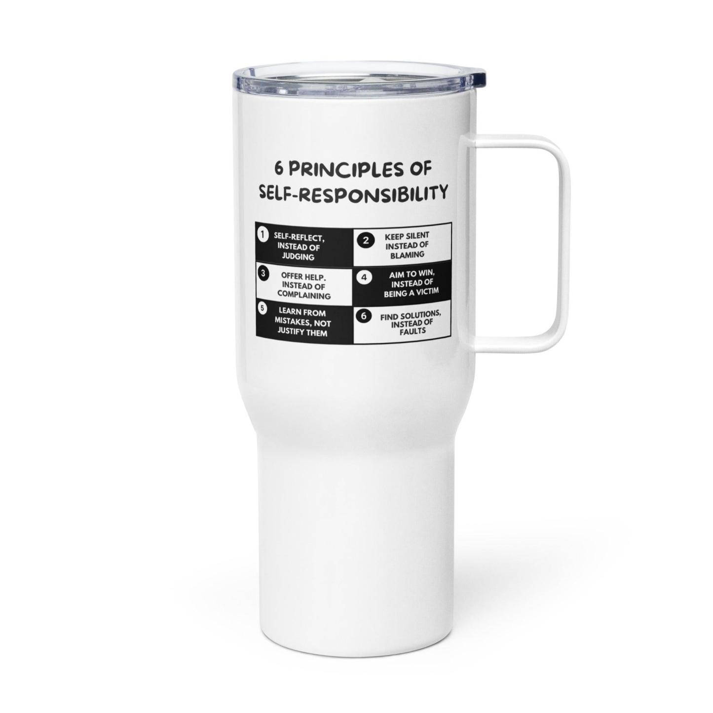 Self-Responsibility Travel Mug – Stainless Steel Motivational Tumbler - Inspire Cups