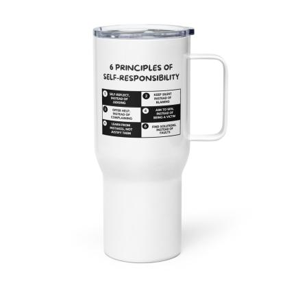 Self-Responsibility Travel Mug – Stainless Steel Motivational Tumbler - Inspire Cups