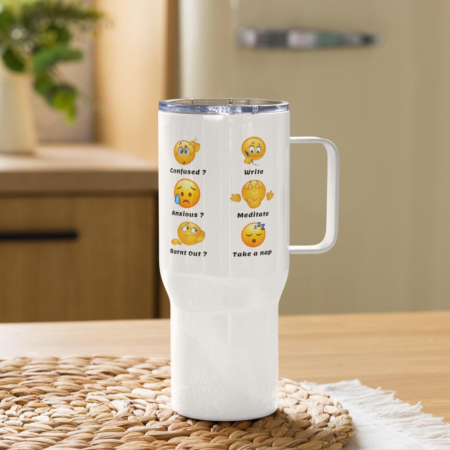 Emotional Support Mug – Confused? Write Quote Travel Cup - Inspire Cups