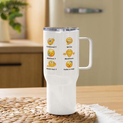Emotional Support Mug – Confused? Write Quote Travel Cup - Inspire Cups