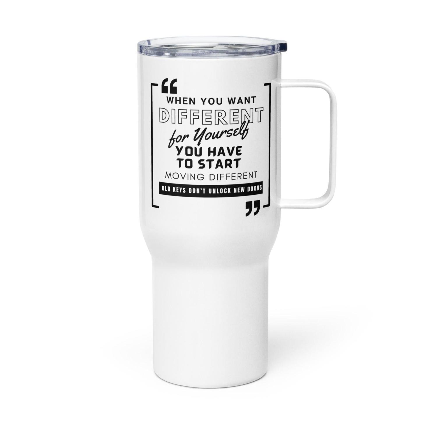Motivational Travel Mug – Bold Quote for Daily Growth - Inspire Cups