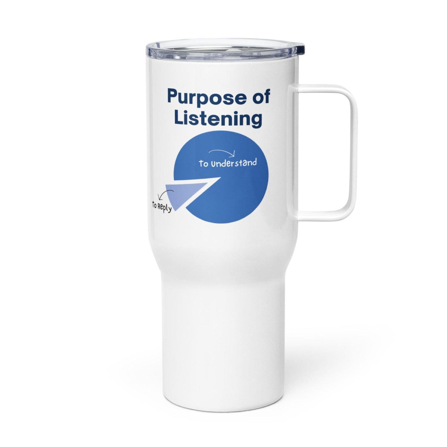 Listening Mug – Printed Travel Cup with Pie Chart Design - Inspire Cups