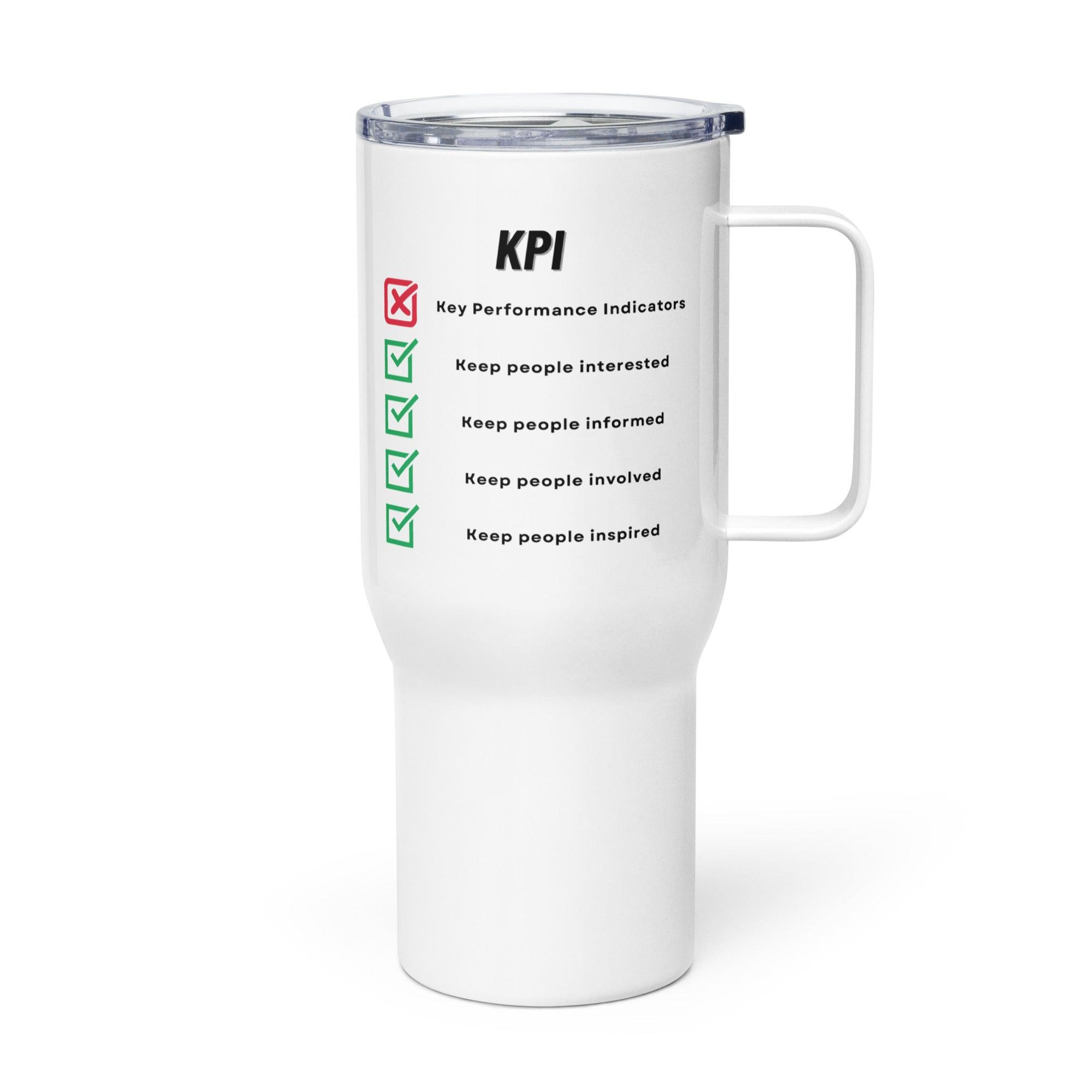 Key Performance Indicators Printed Travel Mug With Modern Design - Inspire Cups