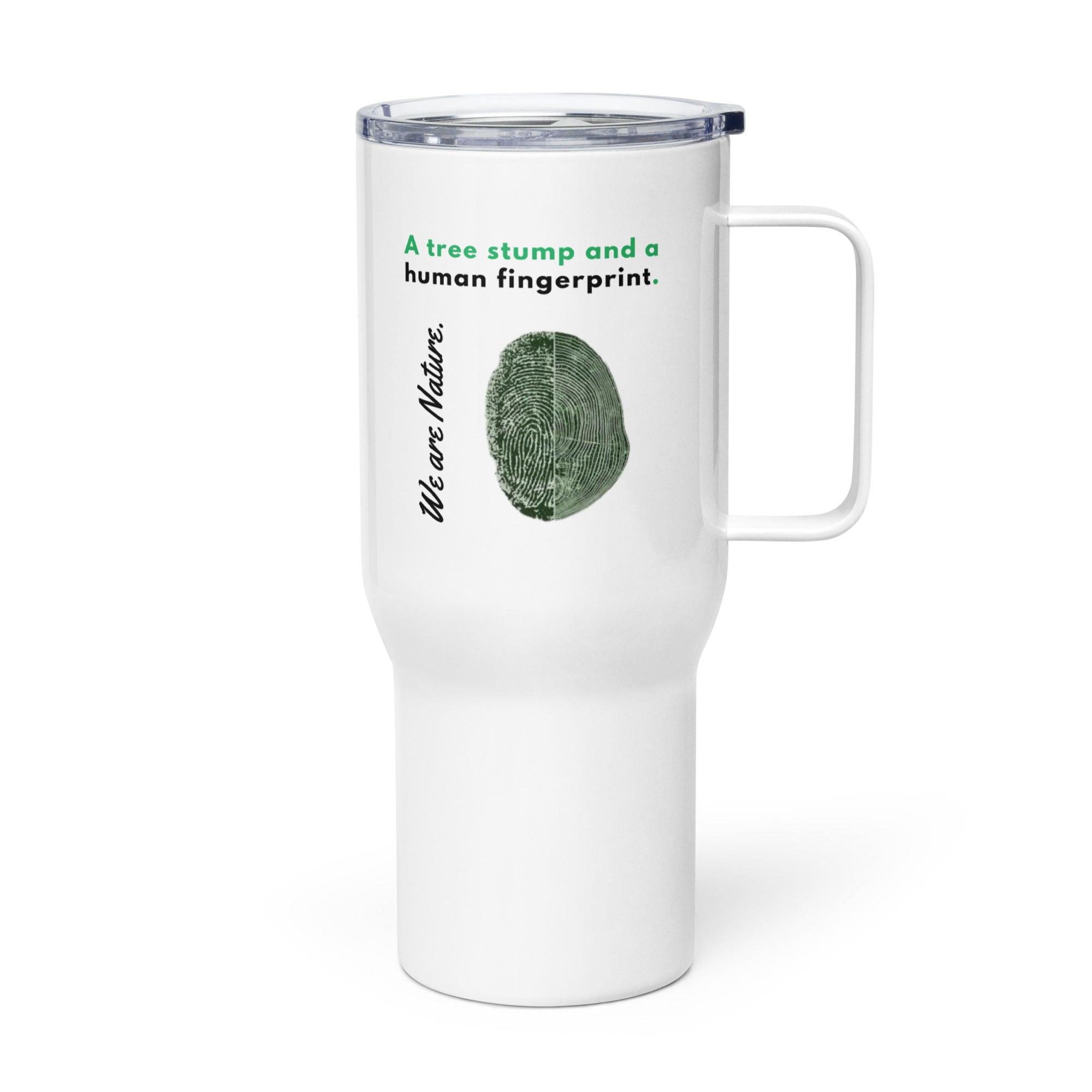 We Are Nature Printed Travel Mug Highlighting Human-Nature Connection - Inspire Cups