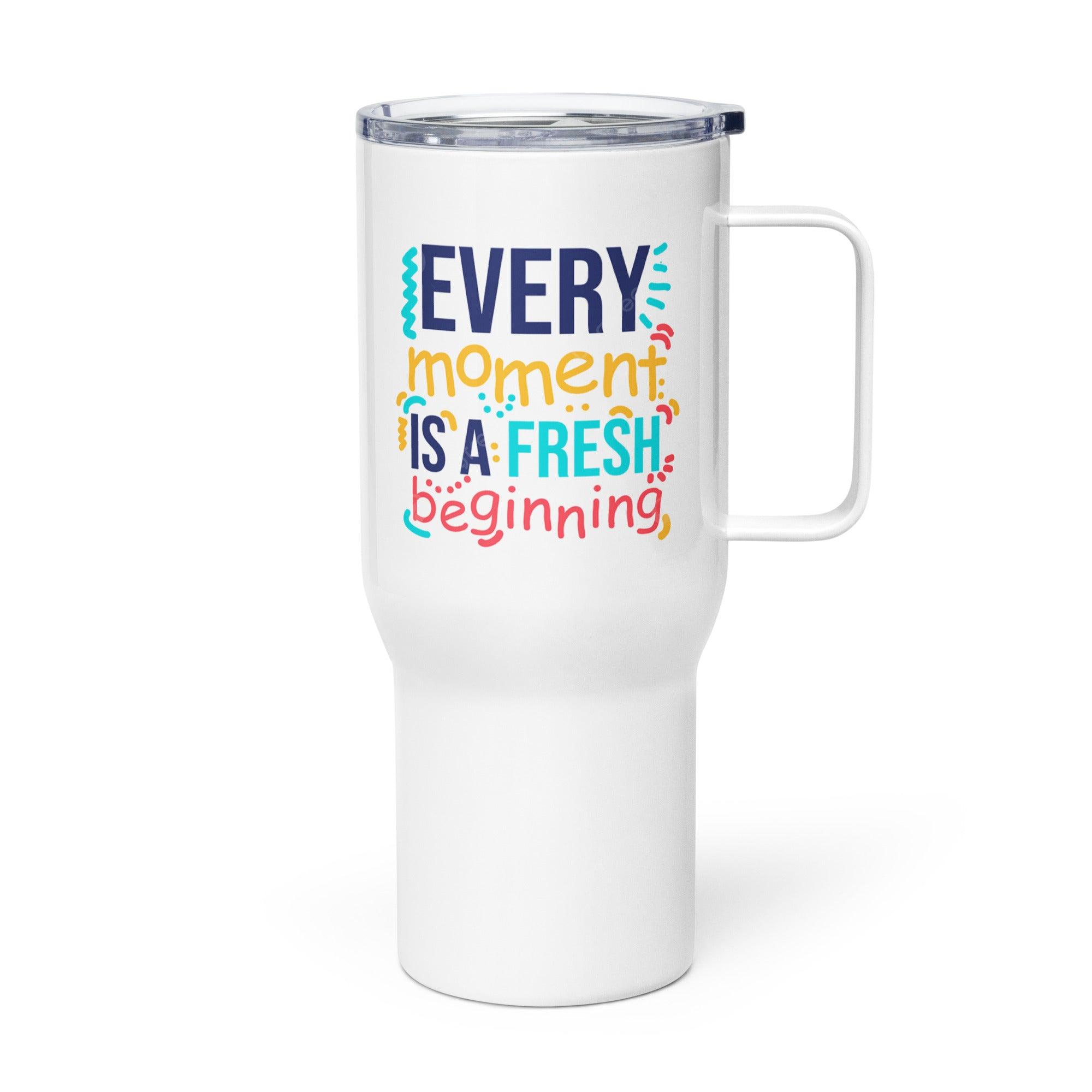 Bright Inspirational Printed Travel Mug For New Beginnings - Inspire Cups