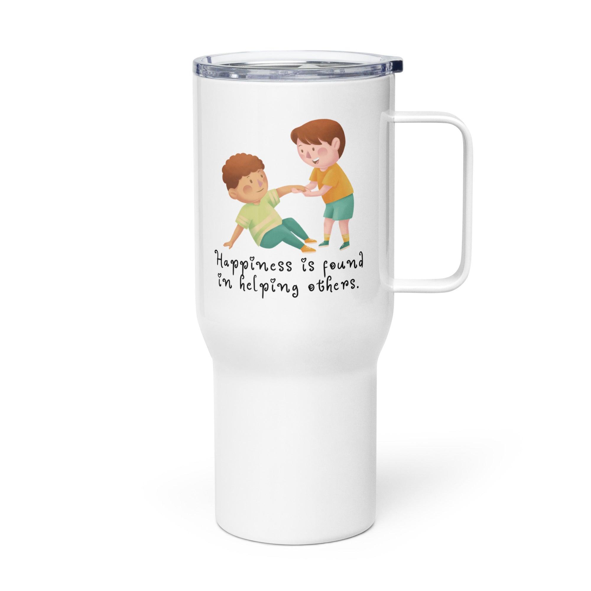 Happiness Inspirational Printed Travel Mug With Sleek Design - Inspire Cups