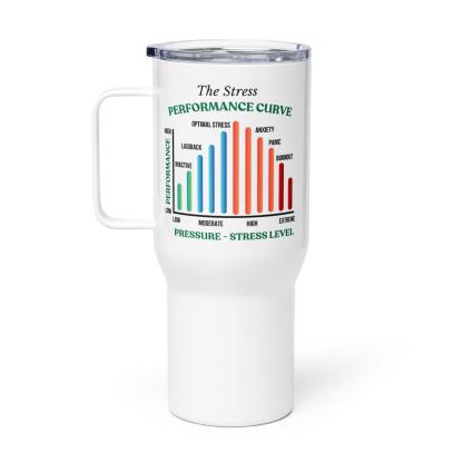 Stress Curve Printed Travel Mug With Graph Design And Spill-Proof Lid - Inspire Cups