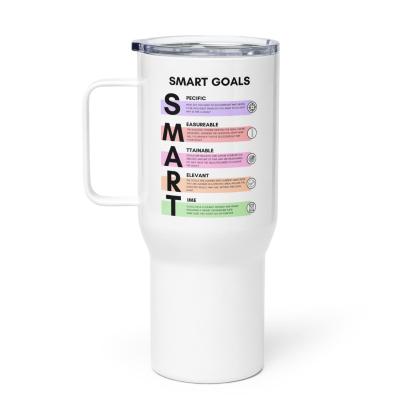 SMART Goals Printed Travel Mugs With Motivational Design - Inspire Cups