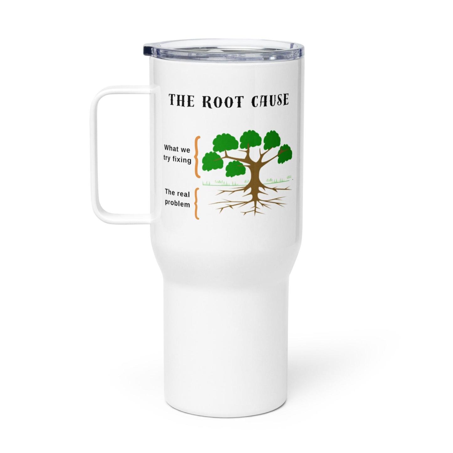 Root Cause Printed Travel Mugs With Insightful Design - Inspire Cups