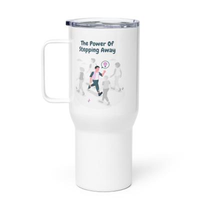 Stepping Away Printed Travel Mugs With Spill-Proof Lid - Inspire Cups