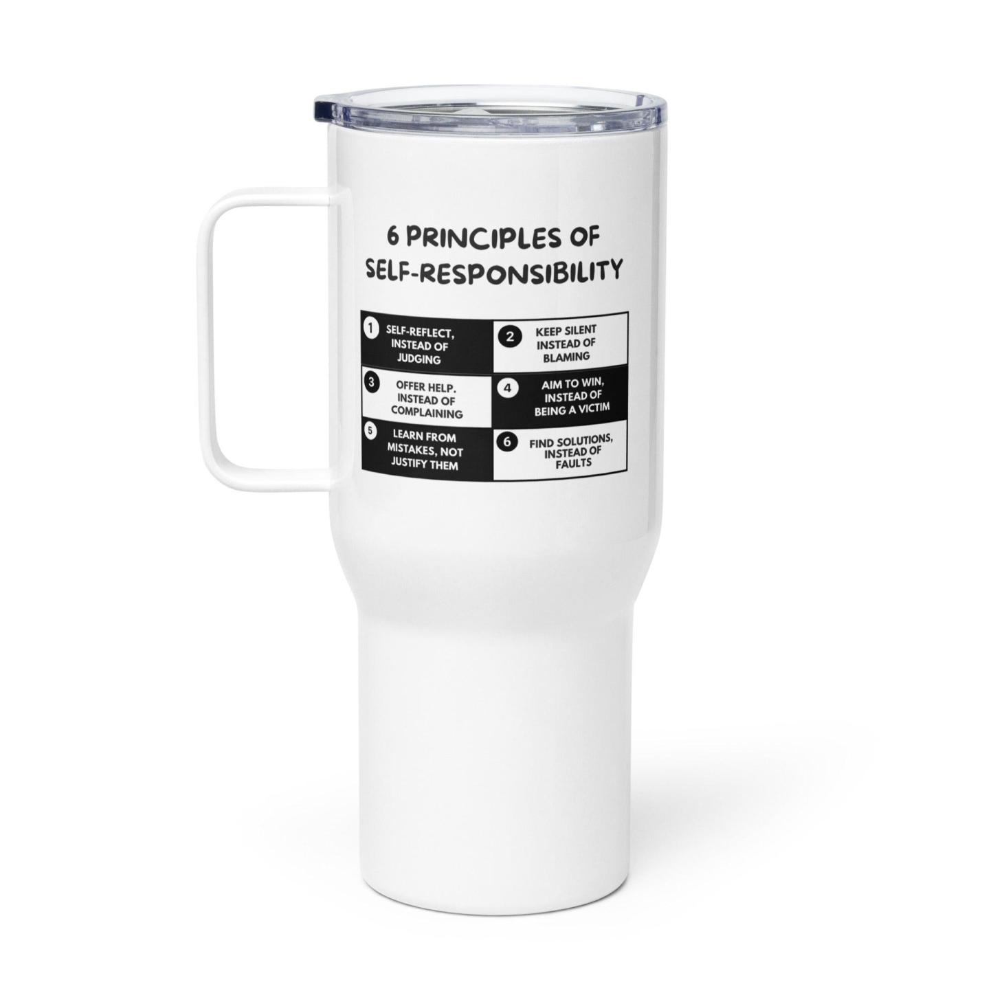 Self-Responsibility Travel Mug – Stainless Steel Motivational Tumbler - Inspire Cups