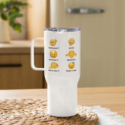 Emotional Support Mug – Confused? Write Quote Travel Cup - Inspire Cups