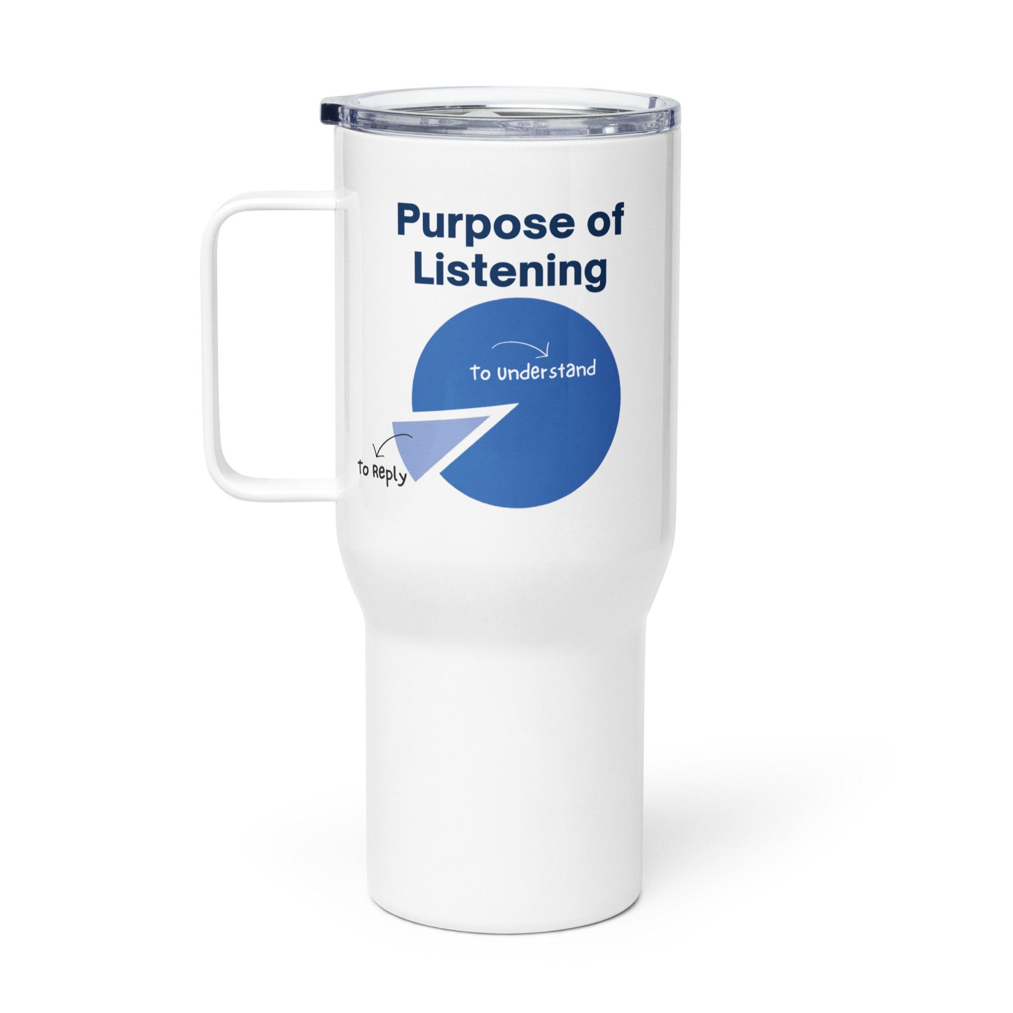 Listening Mug – Printed Travel Cup with Pie Chart Design - Inspire Cups