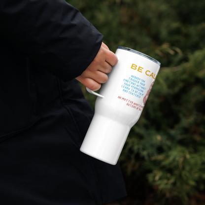 Be Calm Mug – Soothing Zen Printed Ceramic Travel Cup - Inspire Cups