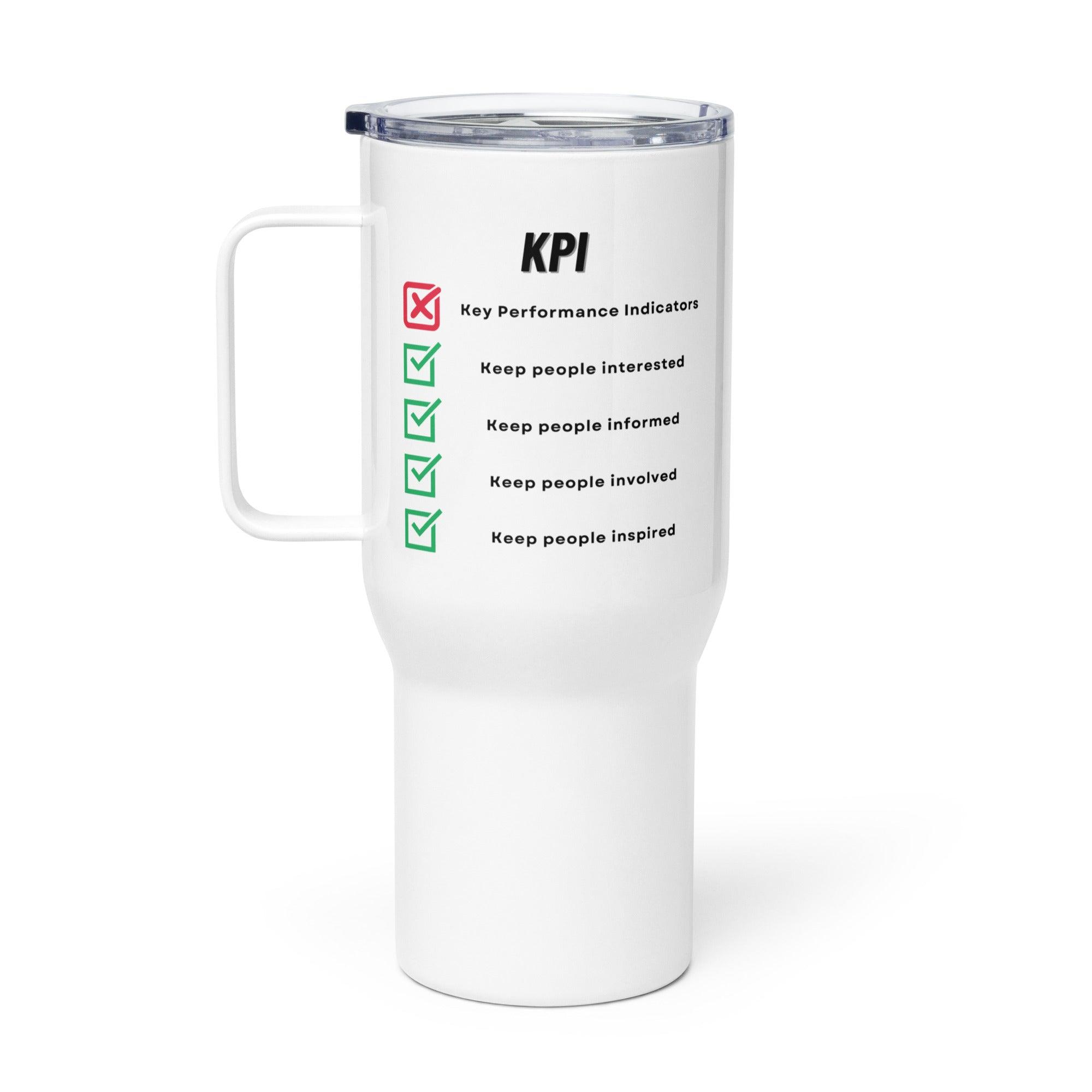 Key Performance Indicators Printed Travel Mug With Modern Design - Inspire Cups