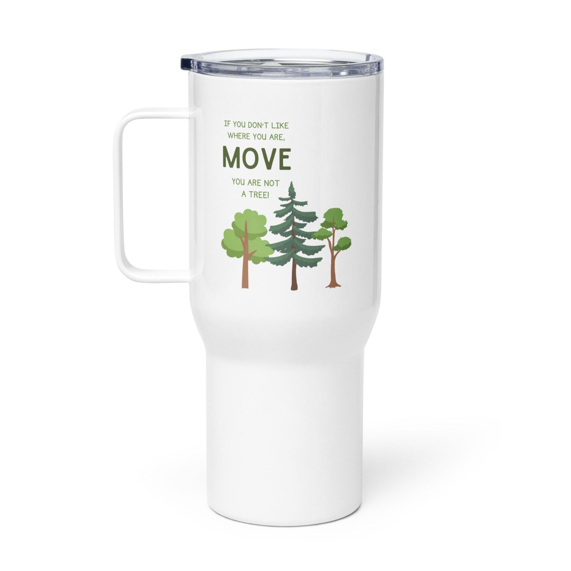 Move Forward Printed Travel Mug With Insulated Stainless Design - Inspire Cups