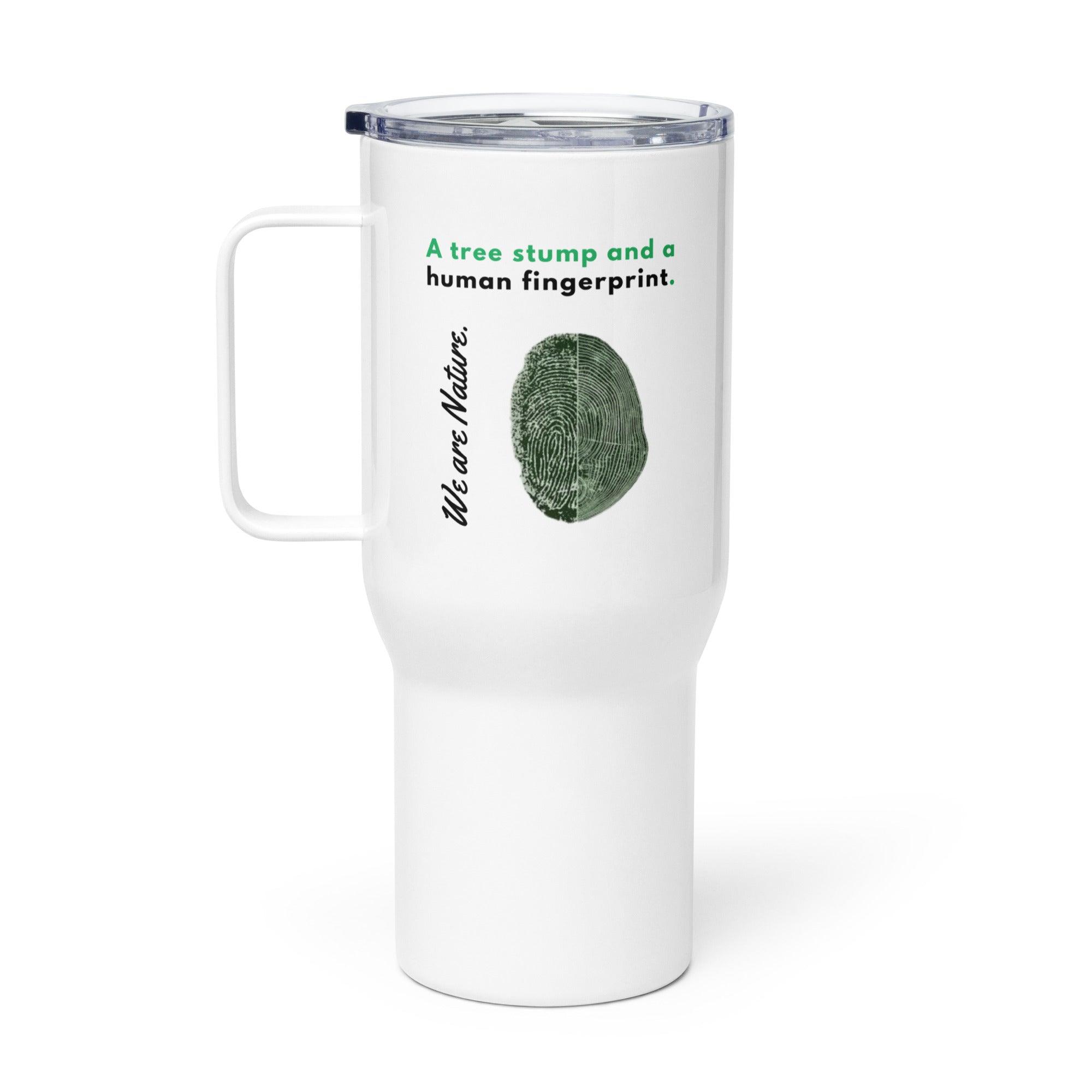 We Are Nature Printed Travel Mug Highlighting Human-Nature Connection - Inspire Cups