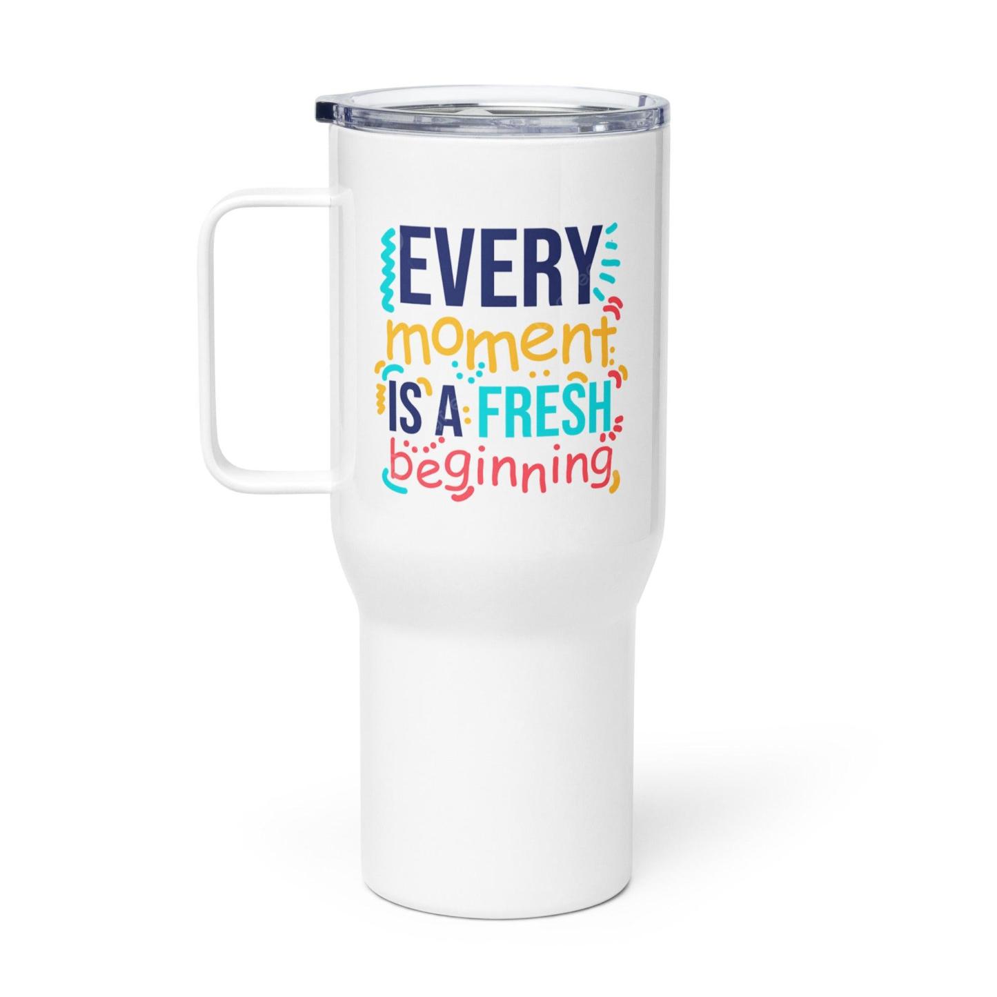 Bright Inspirational Printed Travel Mug For New Beginnings - Inspire Cups