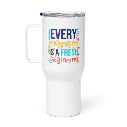 Bright Inspirational Printed Travel Mug For New Beginnings - Inspire Cups