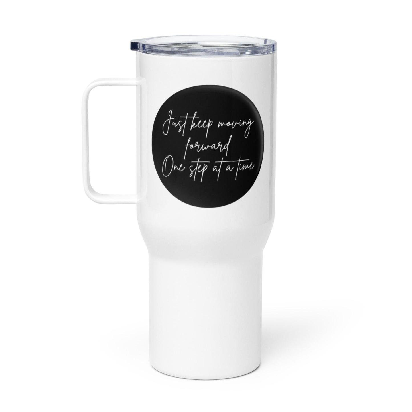Keep Moving Printed Travel Mugs Inspire Progress With Sleek Design - Inspire Cups